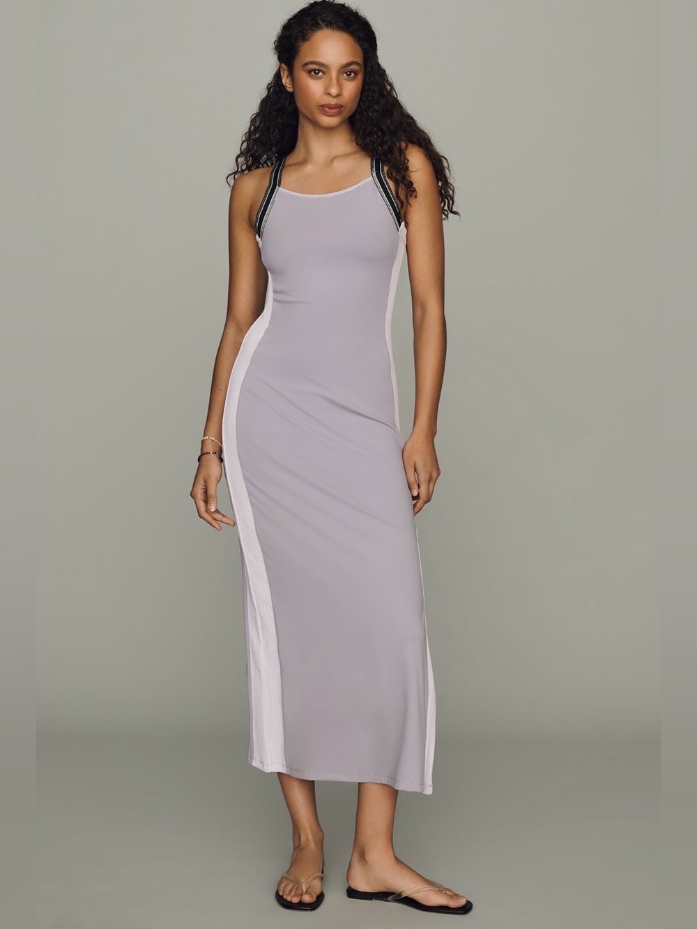 Daily Practice by Anthropologie Open Back Column Midi Dress